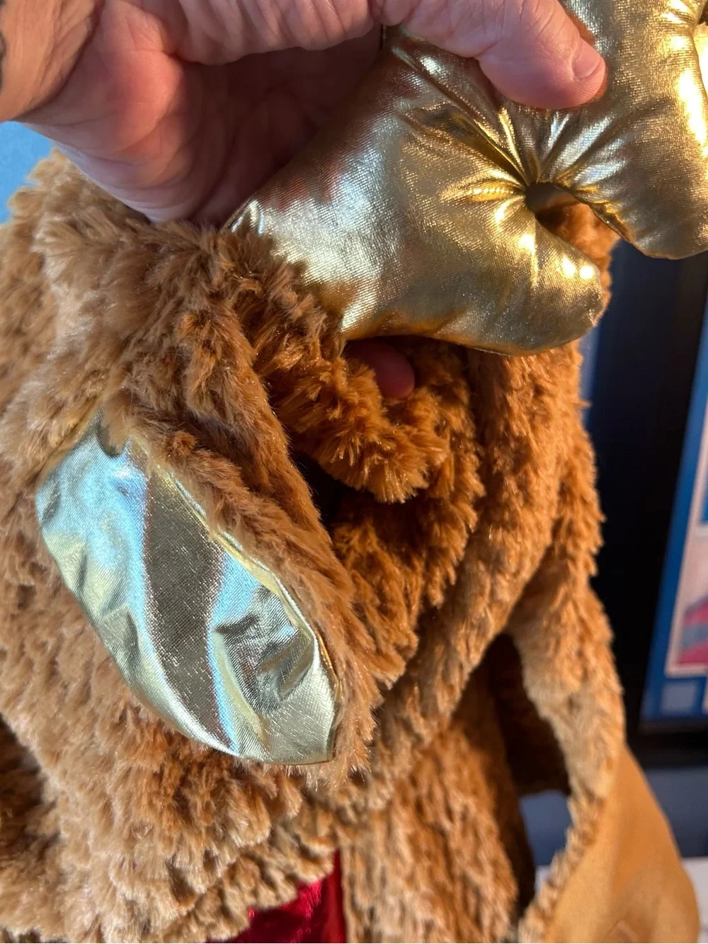 ⭐️ 5 for $25⭐️ I ❤️ U dog Reindeer Costume with Gold Antlers
